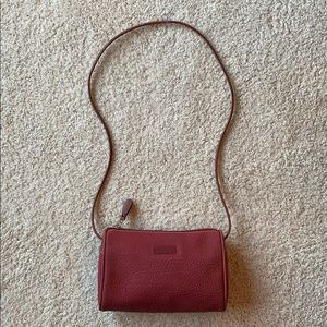 VTG Esprit red leather crossbody bag.